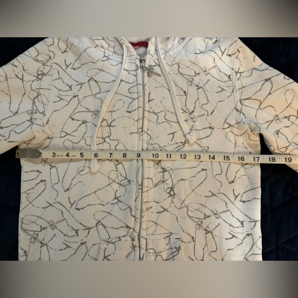Red Dragon White Zip Up Women’s Hoodie - Picture 2 of 5